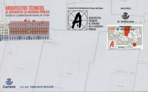 Spain 2019 FDC Corps Architectural Engineers 1v Set Cover Architecture Stamps