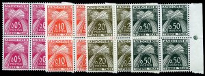 Andorra (French) #J42-45 (YT 42-45) Cat€272, 1961 Postage Dues, complete se...