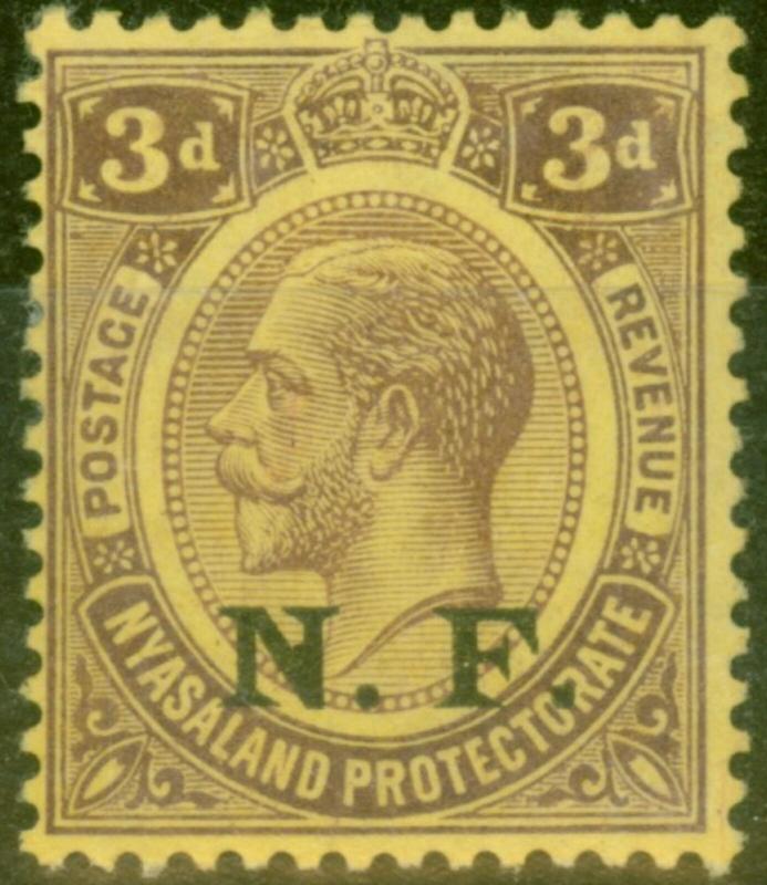 Tanganyika 1916 3d Purple-Yellow SGN3 Fine Mtd Mint