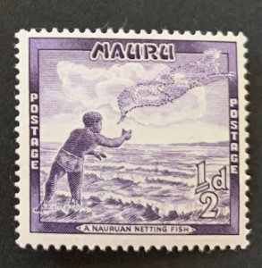 STAMP STATION PERTH Naura #39 Pictorial Definitive Issue  MVLH 1954