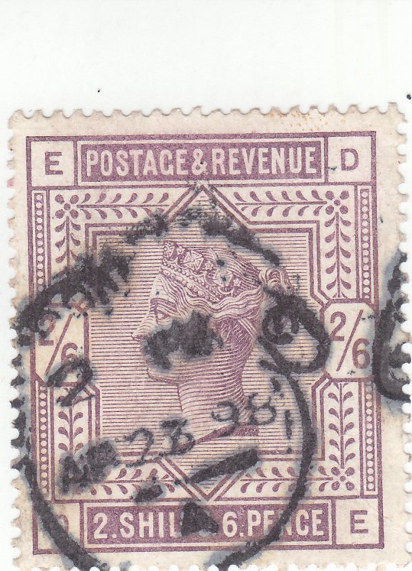 Scott # 96 - 2sh6p Lilac  - Queen Victoria - Used - Wmk 31 - SCV $165.00