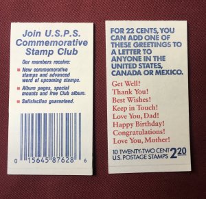 US BK155 2 booklets CV $20