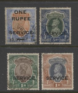 STAMP STATION PERTH India #O71,O102,O100 and O90  Used