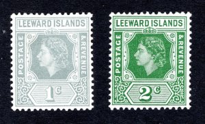 Leeward Islands SC #134-135  VF, Unused, Original Gum, LH, CV $3.00 ... 3450094