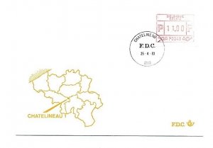 D89941 Chatelineau 1 FDC Frama Postage Label Belgium
