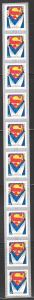 CANADA 2013 SUPERMAN MAN STEEL COMIC BOOK COIL STRIP OF 10