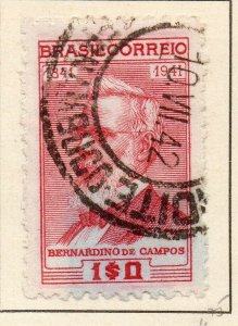 Brazil 1942 Early Issue Fine Used $1. NW-16846