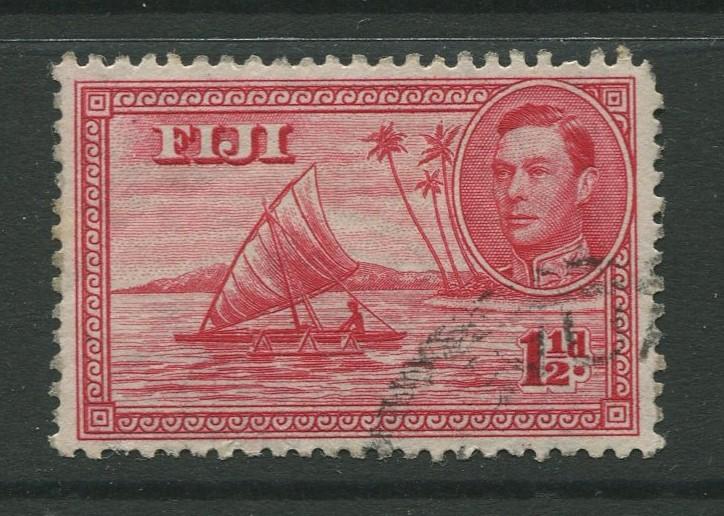 Fiji - Scott 132a - KGVI - Definitive - 1940 - Used - Single1.1/2p - Stamp