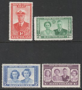 Basutoland Scott 35/38 - SG32/35, 1947 Royal Visit Set MH*