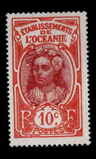 French Oceania Polynesia Scott 28 MNH** stamp UL corner bend