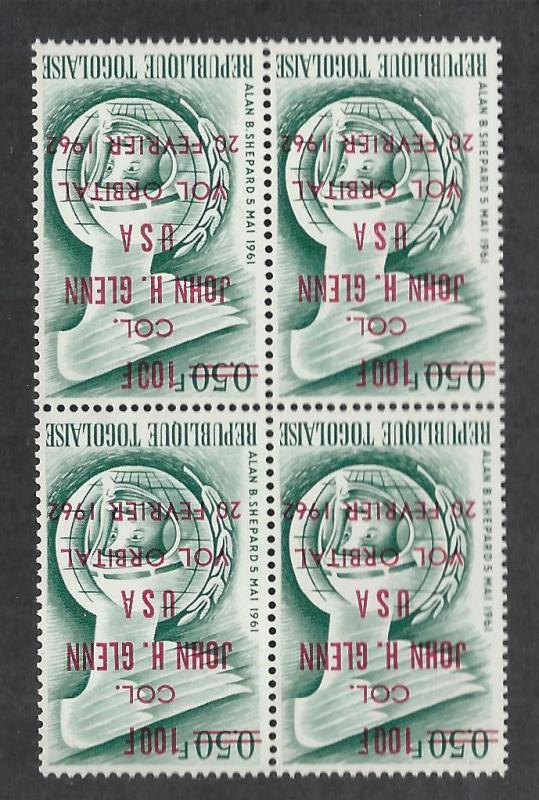 TOGO SC# 421a B/4 FVF/MNH 1962