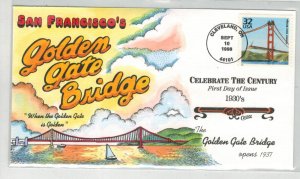 1930s CELEBRATE CENTURY COLLINS HANDPAINTED GOLDEN GATE BRIDGE OPENS 1937