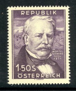 AUSTRIA 1954 Moritz von Schwind Painter Issue Sc 591 MNH