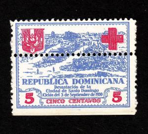 Dominican Republic  Scott #RA3 Misperforated