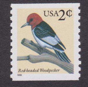 3045 Redheaded Woodpecker F-VF MNH coil single