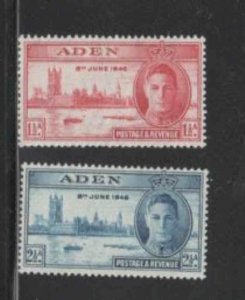 ADEN #28-29 1946 PEACE ISSUE MINT VF LH O.G aa