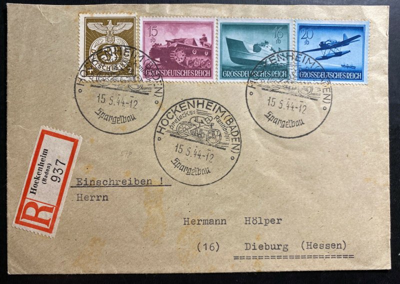 1944 Hockenheim Germany Cover To Dieburg Motorcycle Grand Prix Cancel