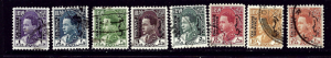 Iraq O72-78 and O80 Used 1934 issues