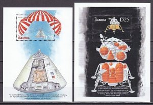 Gambia, Scott cat. 2114-2115. Moon Landing Anniversary s/sheets.