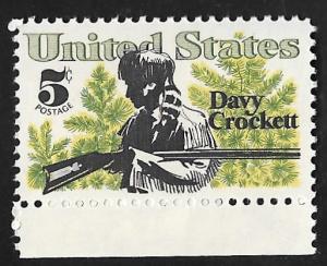 #1330 5 cents Folklore David Crockett Stamp mint OG NH XF
