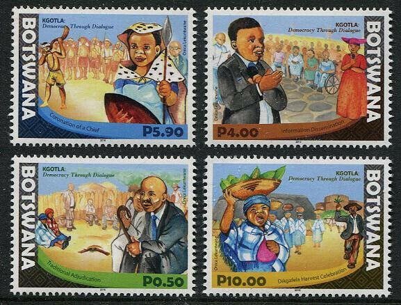 HERRICKSTAMP NEW ISSUES BOTSWANA Sc.# 1014-17 Democracy Through Dialogue Mint NH