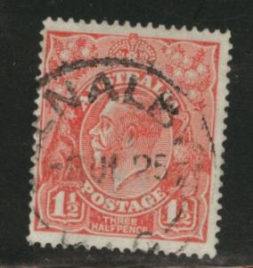 Australia Scott 26 used 1.5 p scarlet KGV 1924 stamp