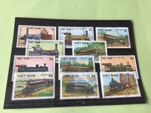 Vietnam train railway  stamps  Ref 53305