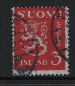 Finland    #175B  used  1945   Lion  3m carmine