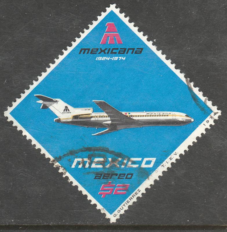 MEXICO C431, 50th Anniversary of Mexicana Airlines USED. F-VF.(1304)