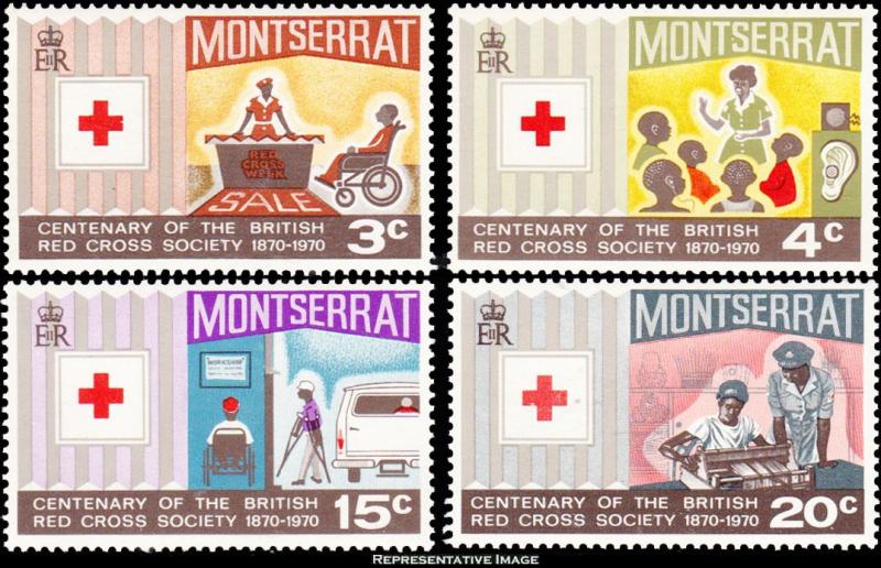 Montserrat Scott 227-230 Mint never hinged.