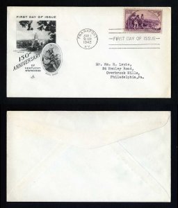 # 904 First Day Cover addressed with Artcraft cachet dated 6-1-1942