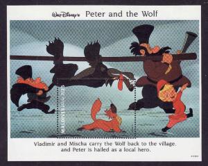 Disney-Maldives-Sc#1928-unused NH sheet-Peter & the Wolf-1993-