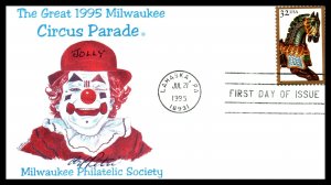 US 2976-2979 Carousel Horses Milwaukee Philatelic Society Set of Four U/A FDC