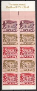 1966 SWEDEN (H180A) Sc706a Court Theater Booklet MNH