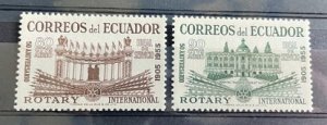 (873) ECUADOR 1955 : Sc# C280-C281 MNH VF - ROTARY INTL 50TH ANNIV