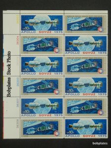 BOBPLATES #1569-70 Apollo Soyuz Plate Block F-VF MNH ~ See Details for #s/Pos