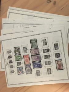 Collection of mint Australia stamps on Minkus pages