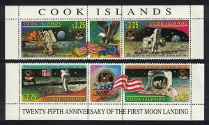 Cook Is. First Manned Moon Landing 2 Strips 1994 MNH SG#1338-1341