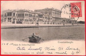 aa2085 - TURKEY Ottoman Empire - POSTAL HISTORY Postcard to SPAIN Kadi Keni-