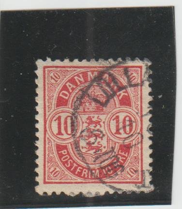 Denmark  Scott#  39  Used  (1885 Arms)