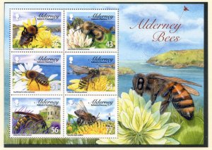 Alderney 2009 Bees Mini Sheet SGMSA362 Unmounted Mint