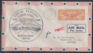 United States FFC - Burlington, IA Dec 1934 First Flight #2