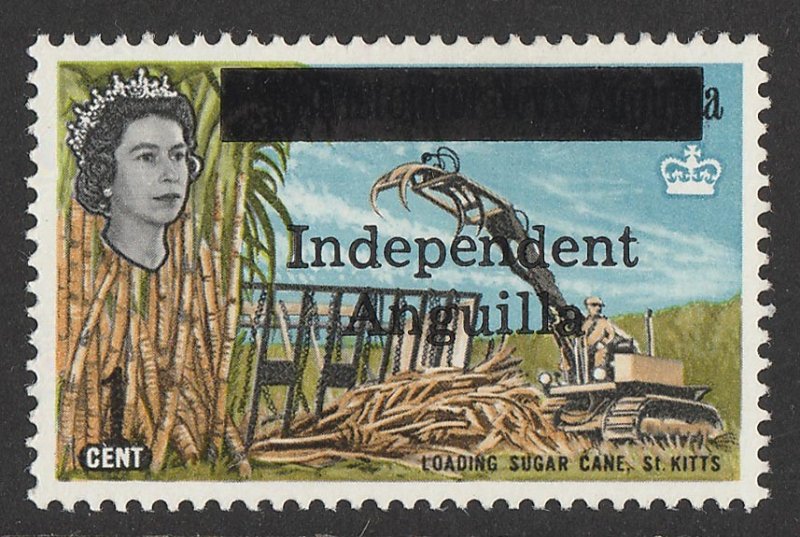 ANGUILLA : 1967 'Independent Anguilla' QEII Sugar Cane 1c. MNH **. 