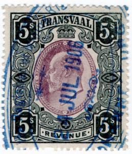 (I.B) Transvaal Revenue : Duty Stamp 5/-