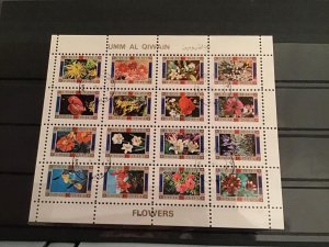 Umm Al Qiwain Flowers  stamps sheet R23434