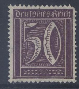 GERMANY. -Scott 167 - Definitives -1921 -VFU - Red Violet -Single 50pf Stamp