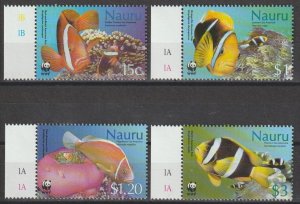 NAURU 2003 WWF SG 566/9 MNH