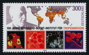 Germany 2101 MNH Map, Bernhard Nocht Institute for Tropical Medicine