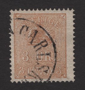 Sweden 1862 3o Lion #13 Facit 14B F-VF Used