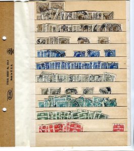 DENMARK; Early 1900s Duplicated Stock LOT fine used Group, Postmarks Shades +